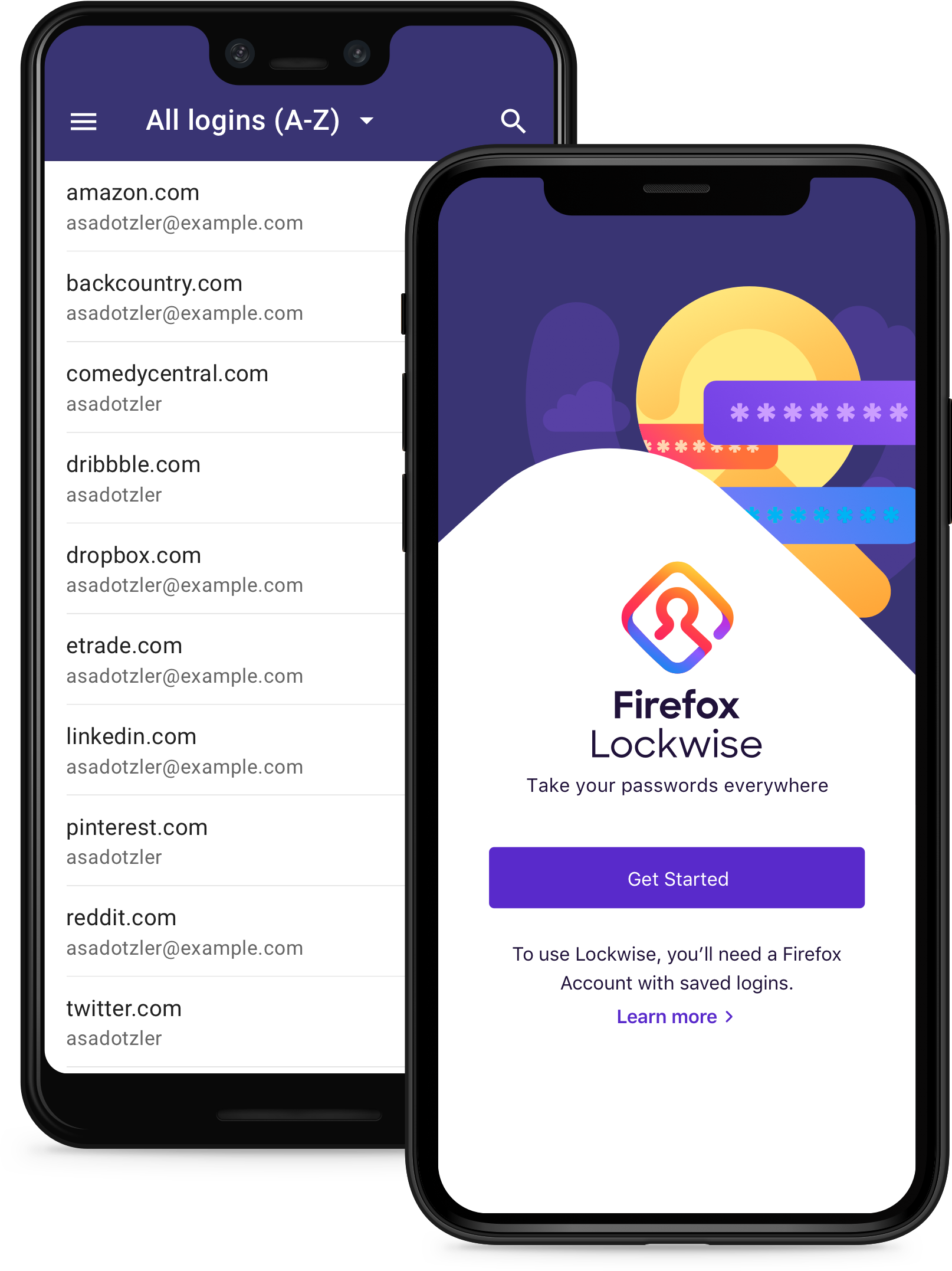 Firefox Lockwise app on Android and iOS device